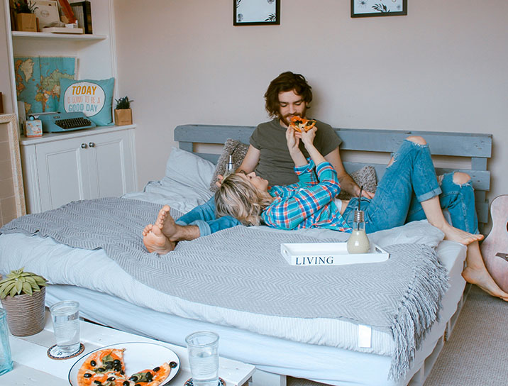 Couple enjoying home